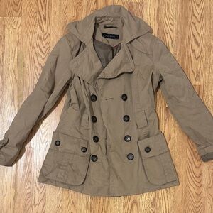 Zara Women's Tan Double-Breasted Jacket